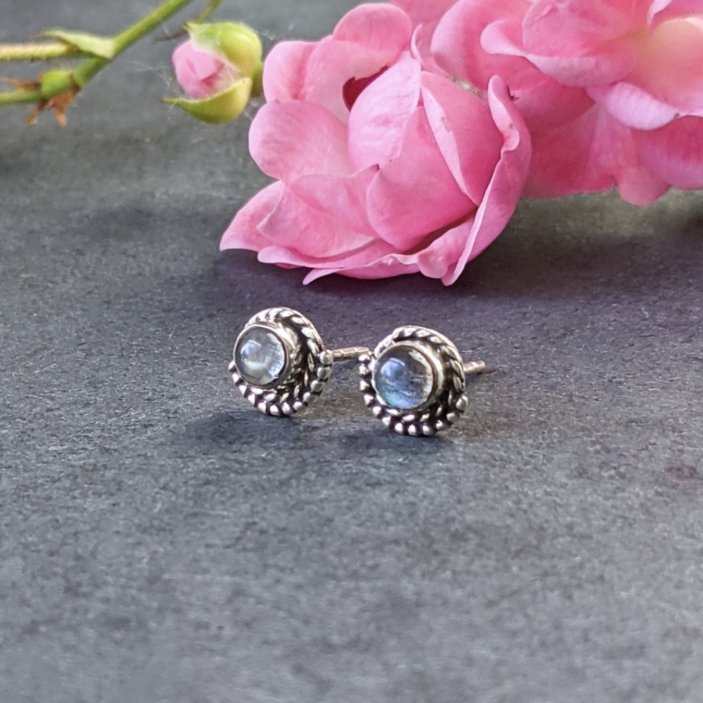 NWT Baizaar Labradorite Sterling Silver Studs